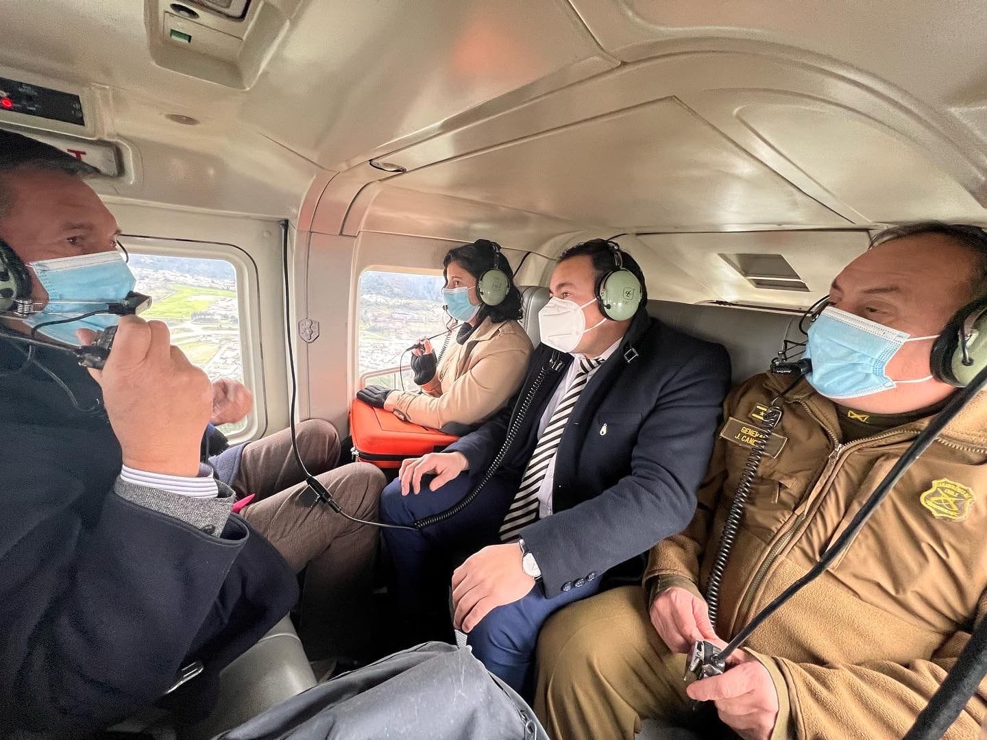 Desde las alturas: Autoridades realizaron positiva evaluación del plan de refuerzo de Carabineros en el Gran Concepción