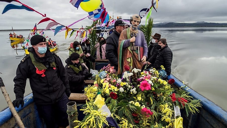 Pescadores de caleta Alto Rey rinden honor a su patrono en colorida celebración en San Pedro de la Paz