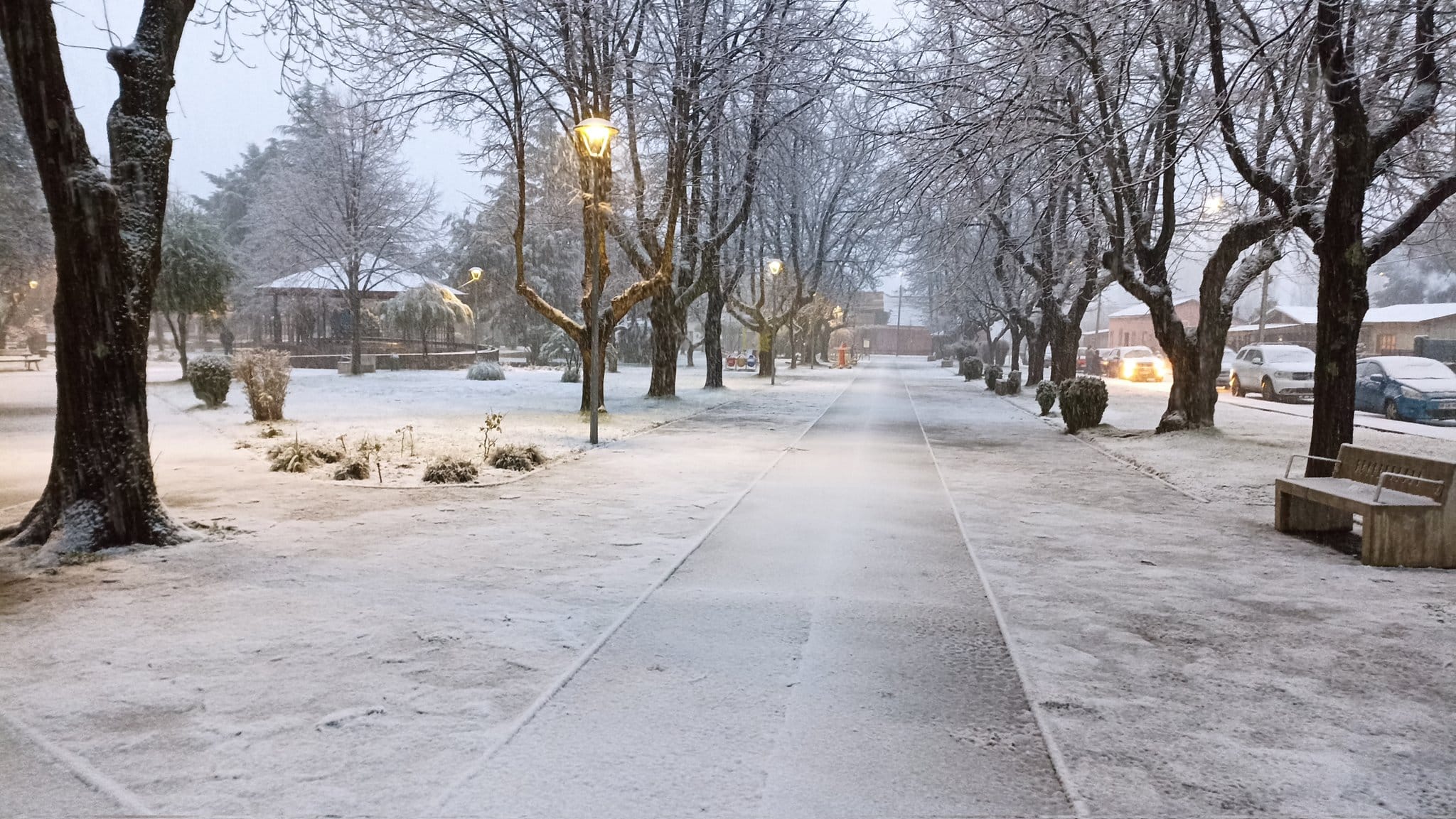 Antuco vive su primer nevazón del año a pocos días del inicio de la temporada invernal 2022