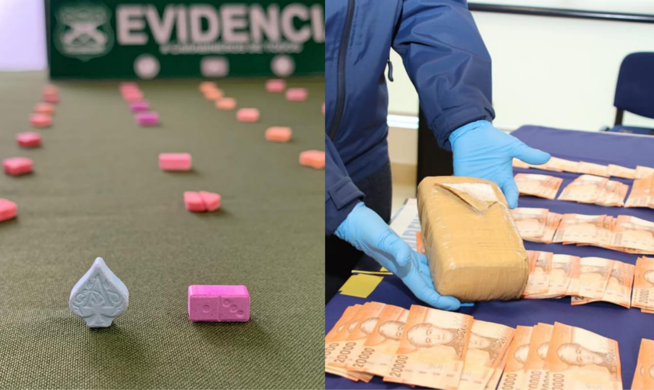 Marihuana, éxtasis, LSD y cocaína: Policías desbaratan tráfico de drogas en Mulchén