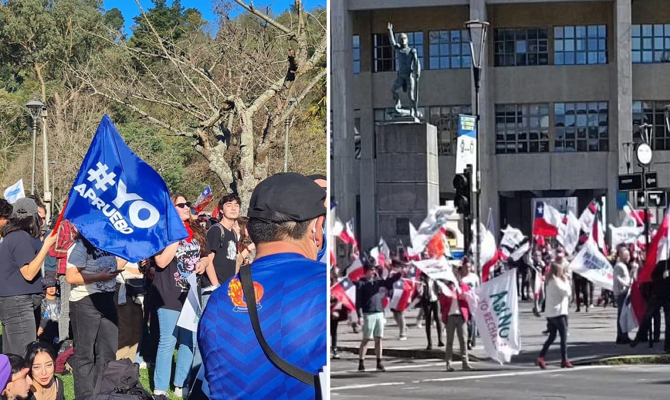 Último fin de semana de campaña: Comandos del Apruebo y Rechazo se desplegaron en Concepción