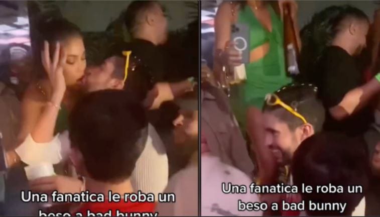 “Vean la mano de la mujer”: Fanáticas manosean y dan calugazo a Bad Bunny en pleno carrete