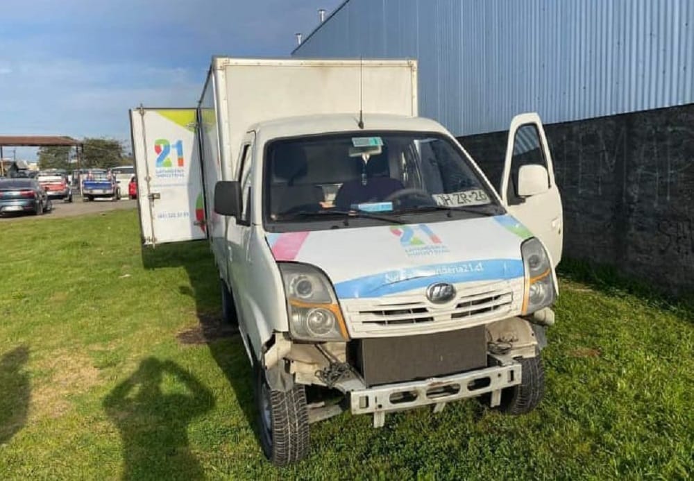 Recuperan en Hualpén camioneta robada desde Lavandería 21: Autoridades comprometen ayuda para obra social