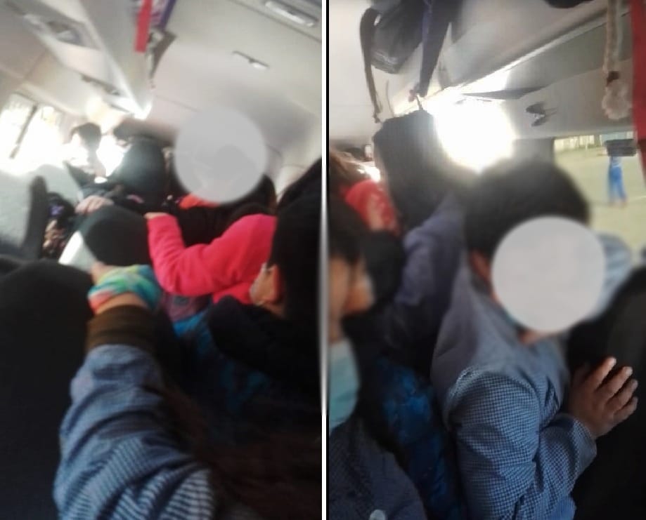 Denuncian que colegio de Concepción traslada a estudiantes “amontonados” en furgones: Seremitt verificó infracciones