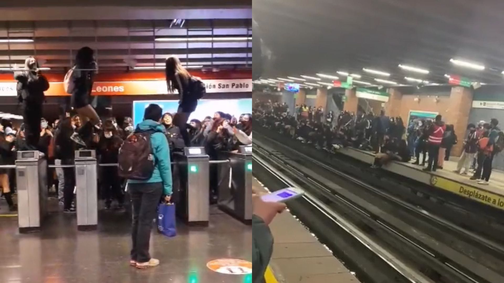 Protestas de estudiantes en Metro de Santiago obligaron a cerrar más de 10 estaciones