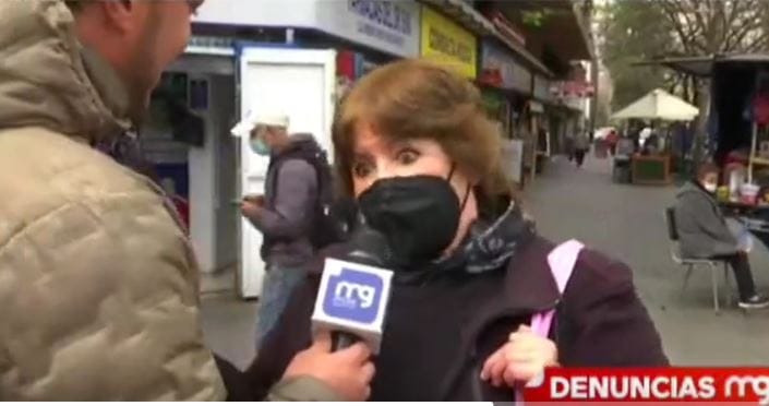“Roto e’ mierd…”: Entrevistada reaccionó contra persona que insultó a periodista en vivo