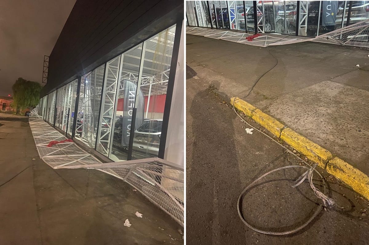 Mediante método de alunizaje delincuentes ingresaron a robar a automotora en Concepción