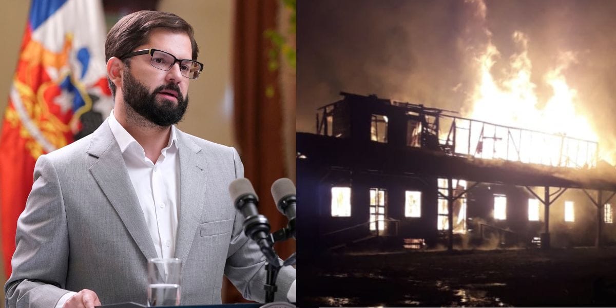 Gabriel Boric reconoció como “acto terrorista” el ataque incendiario al Molino Grollmus