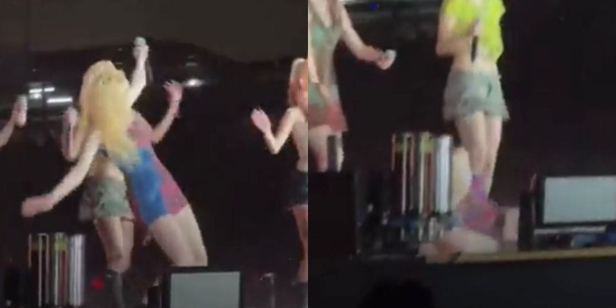 Music Bank Chile: Cantante de k-pop se resbaló y cayó en el escenario en pleno concierto