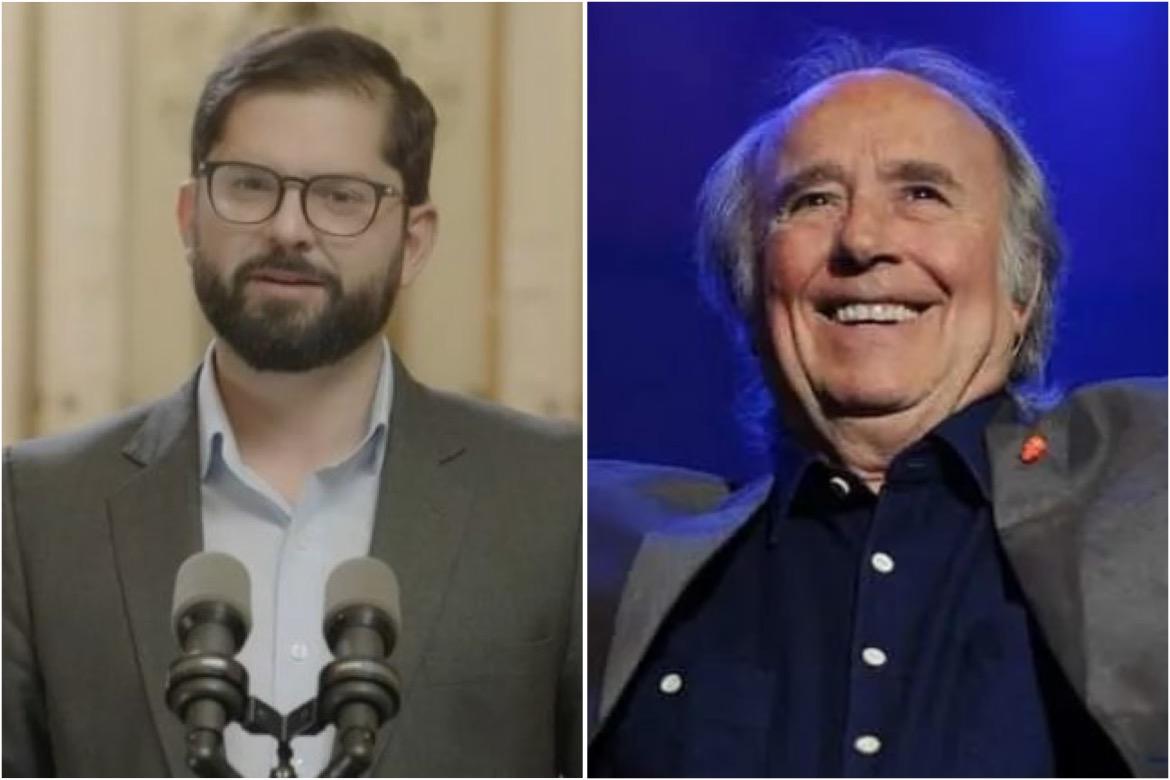 Presidente Boric fue ovacionado por el público tras asistir a concierto de Joan Manuel Serrat