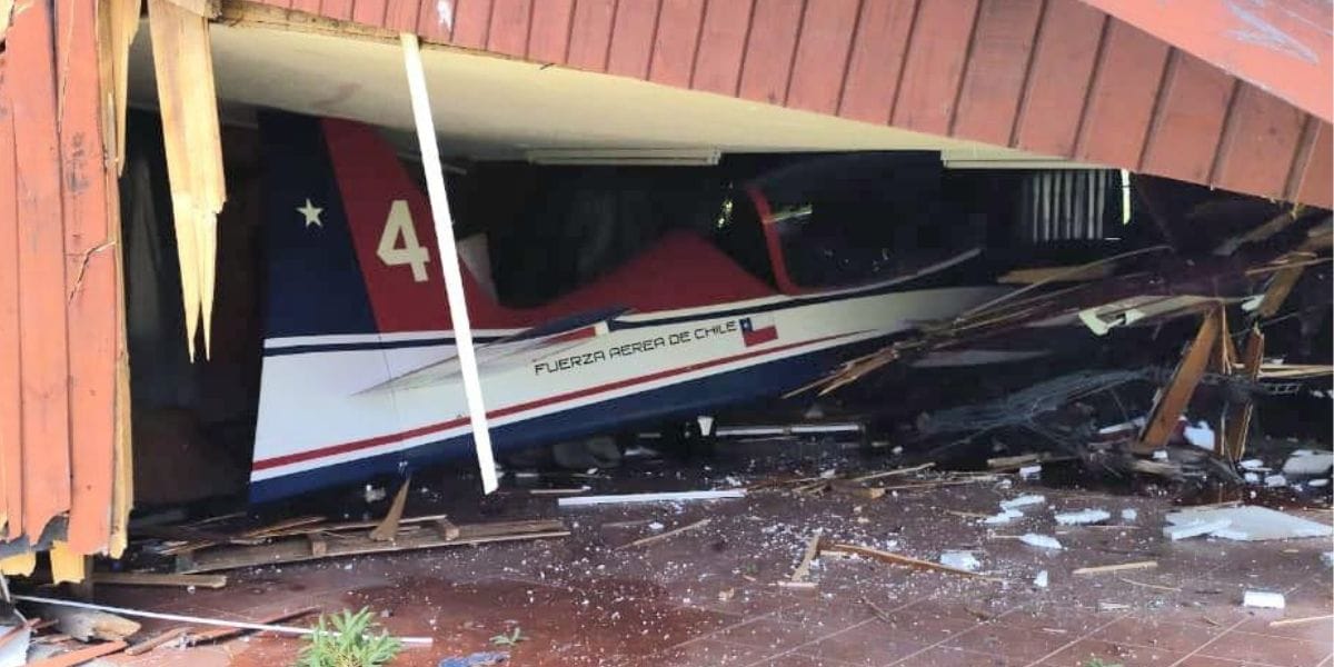 Dos lesionados dejó caída de avioneta de Halcones que se trasladaba desde Concepción a Chillán