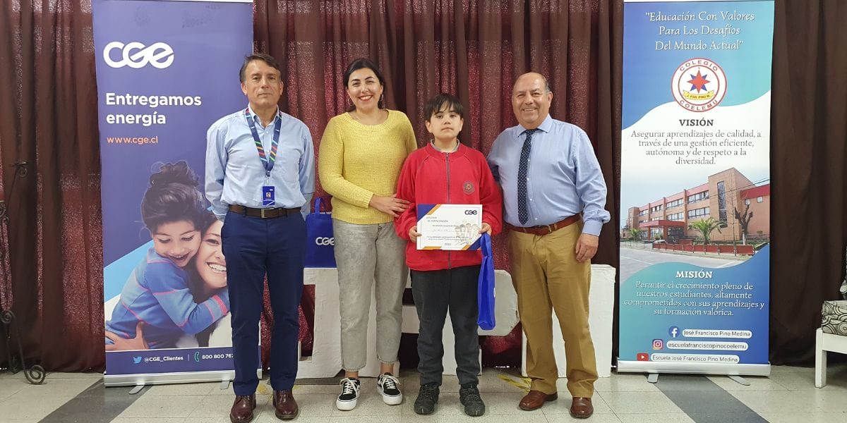 CGE reconoció con premio a alumnos de Coelemu en concurso de pintura sobre la energía