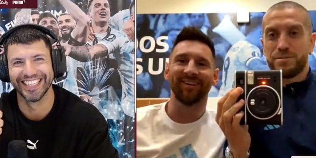 Buen ambiente previo a cuartos: Kun Agüero transmite en Twitch con Messi, Paredes, De Paul y Gómez