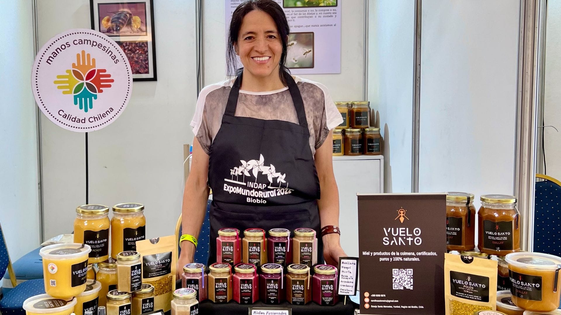 Empresa de Yumbel lanzó su línea de miel en crema durante la Expo Mundo Rural en Concepción