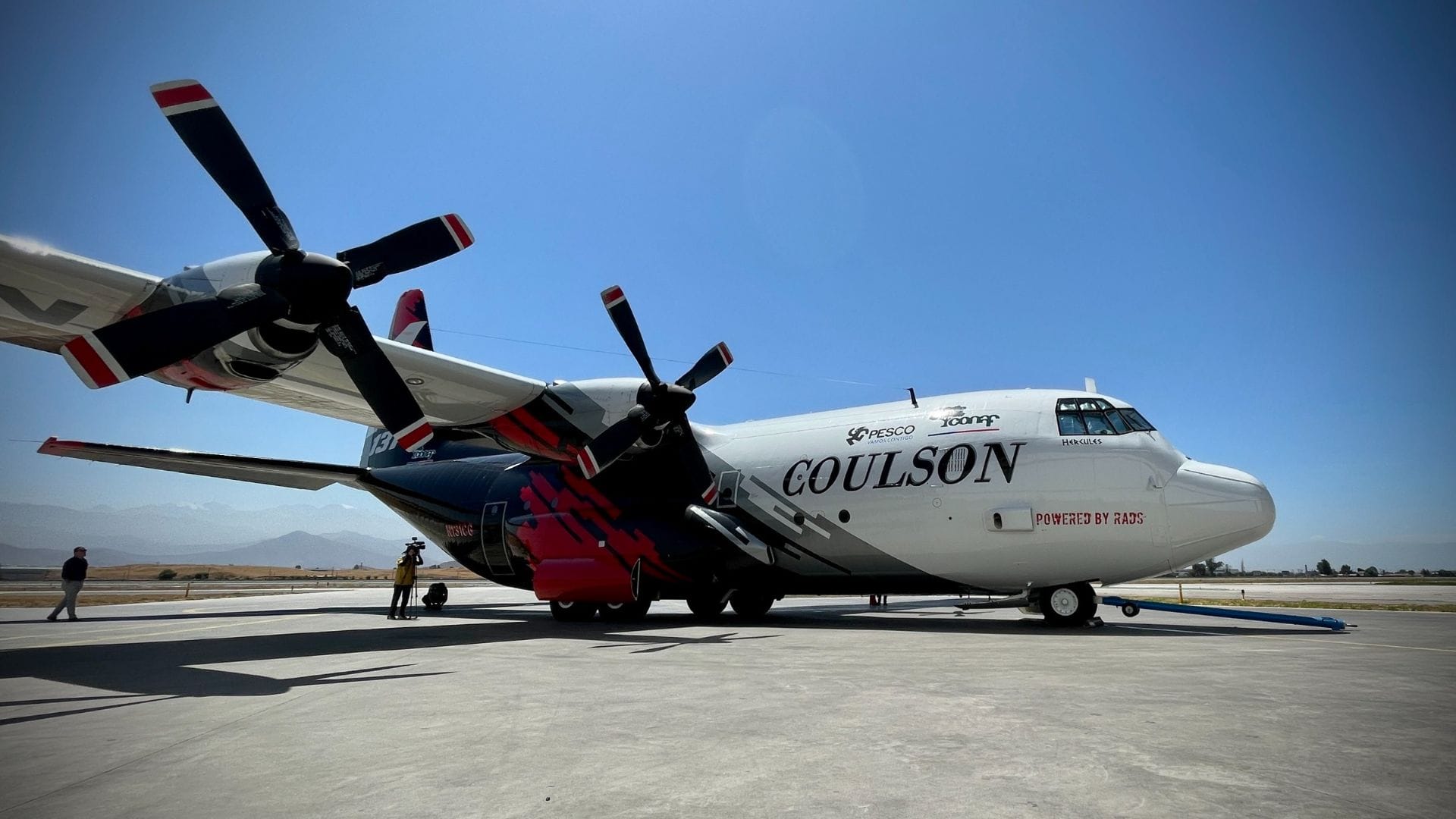 Avión Hércules C130 tendrá como base operativa para combatir incendios forestales el aeródromo de Los Ángeles