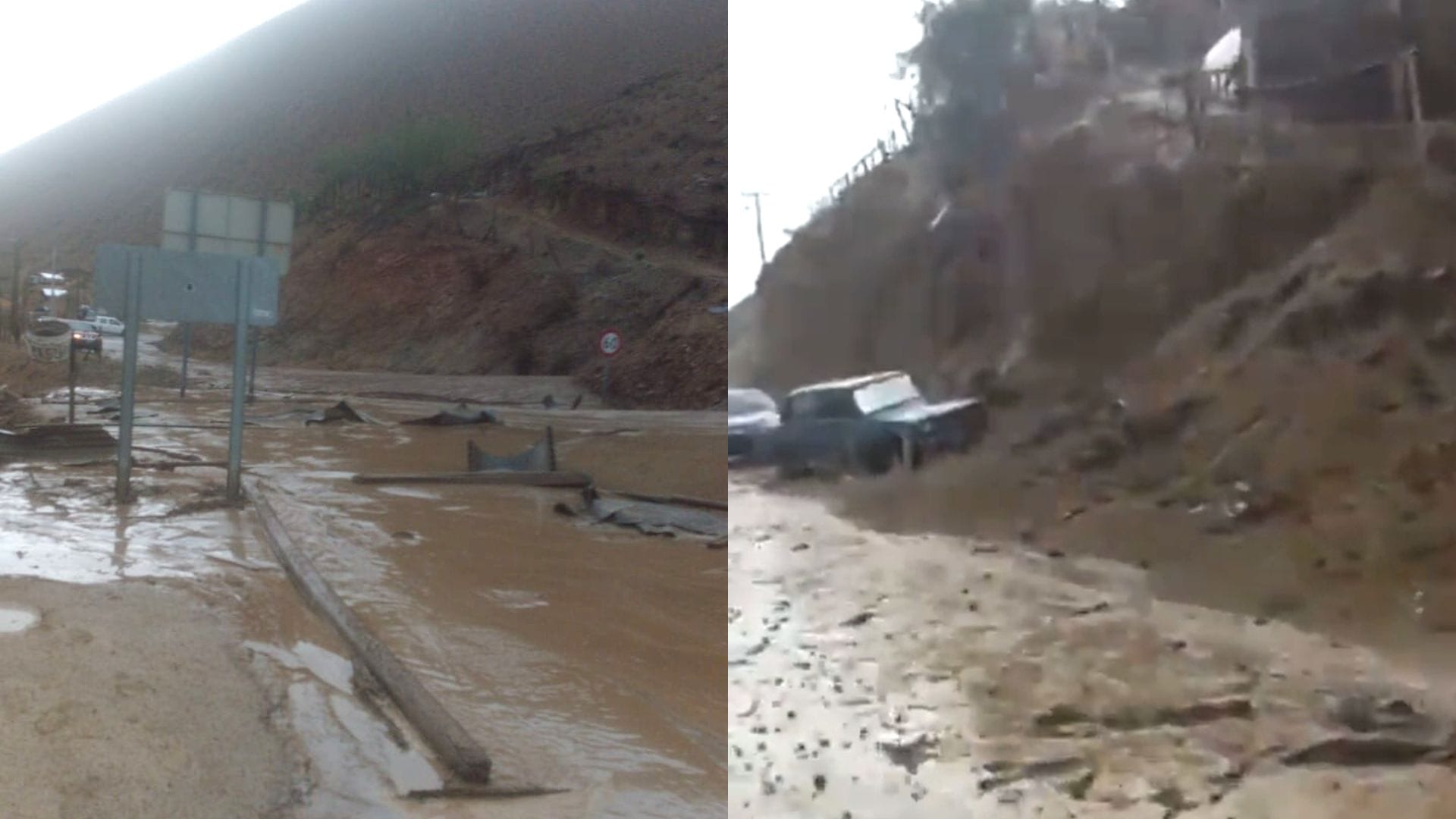 Fuertes lluvias provocan desprendimientos de tierra y cortes de ruta en Valle del Elqui