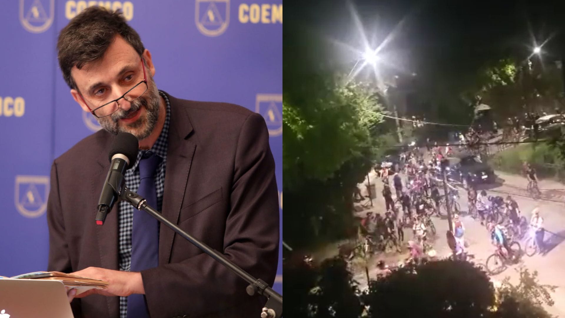 Manifestación de ciclistas termina con funa en la casa de Cristián Warnken