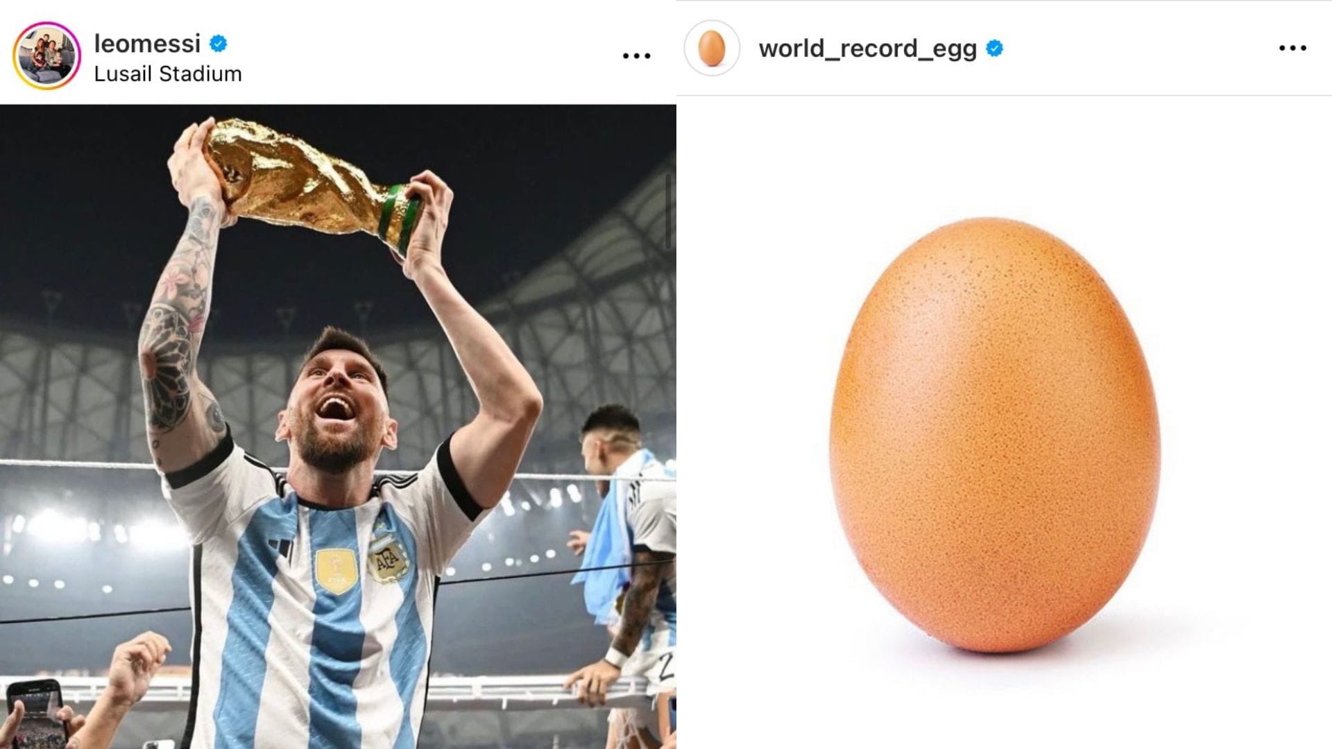 Otro récord de Lio Messi: Superó al huevo y tiene la publicación con más likes de Instagram