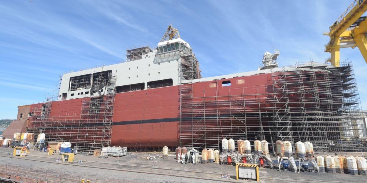 Todo listo en Asmar para lanzar al agua el primer Rompehielos construído en Talcahuano: Es el más grande de Sudamérica