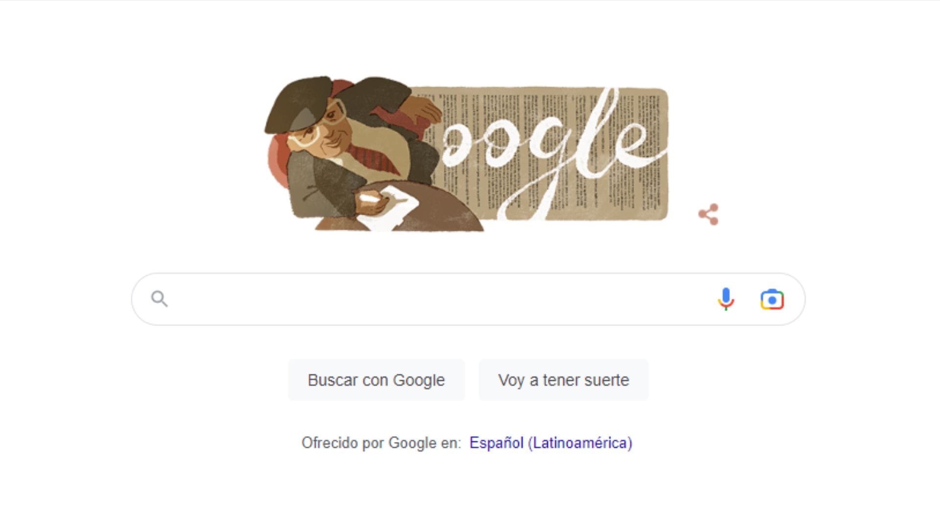 Con doodle en su honor: Google conmemora natalicio del poeta de Lebu Gonzalo Rojas