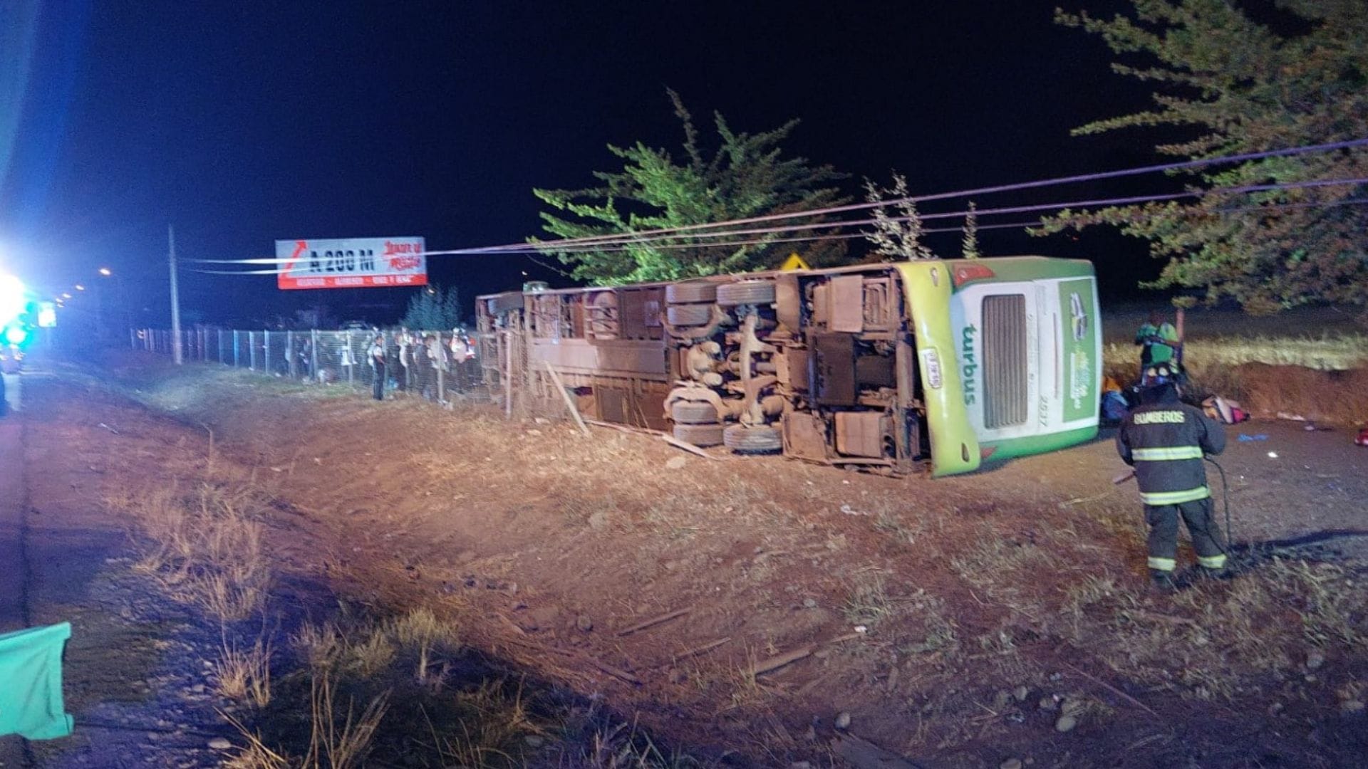 Bus volcó en Ruta 5 Sur a la altura de Rengo: Hay 7 lesionados