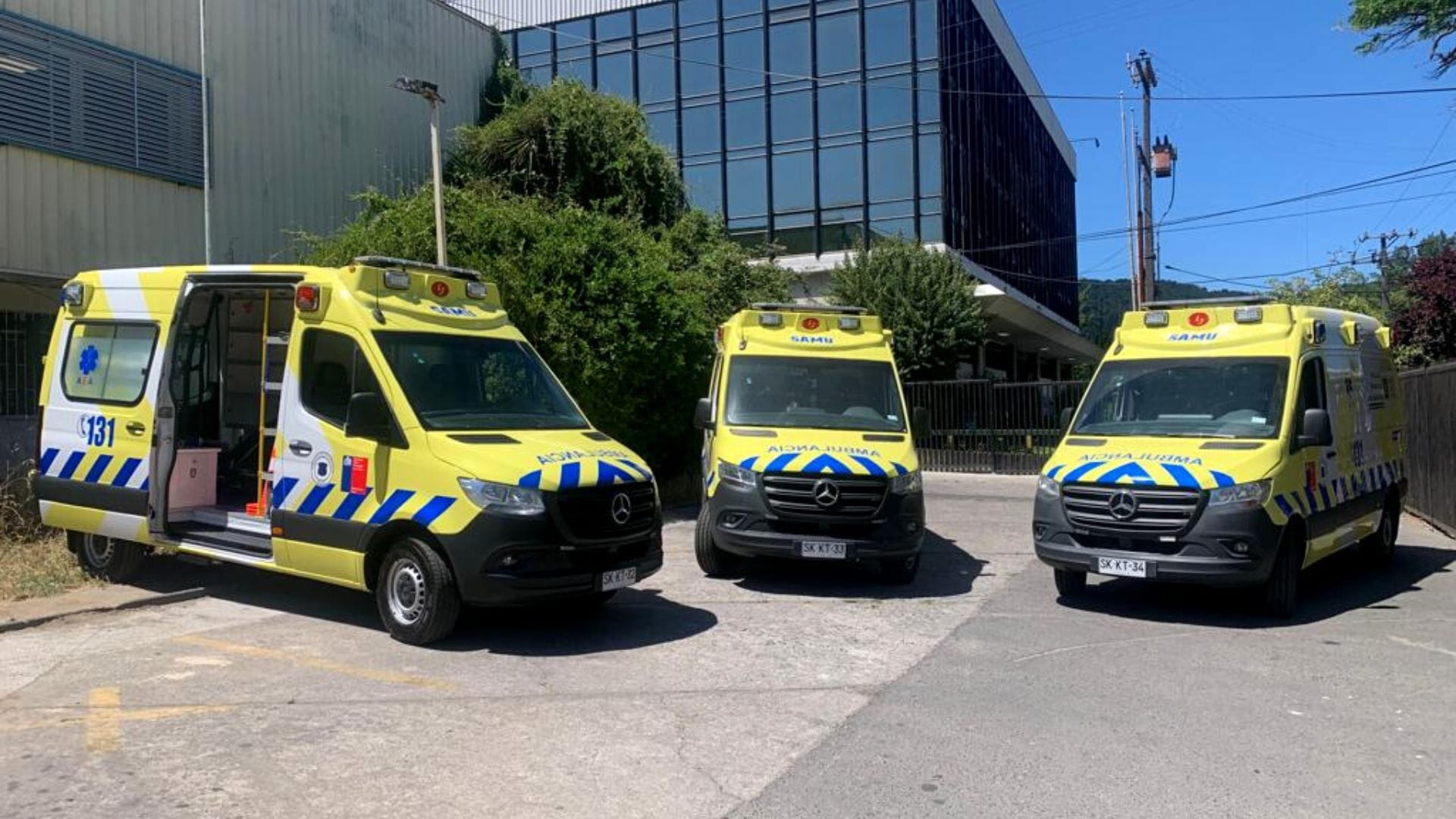 Tres nuevas ambulancias llegan a reforzar la atención del Servicio de Salud Concepción
