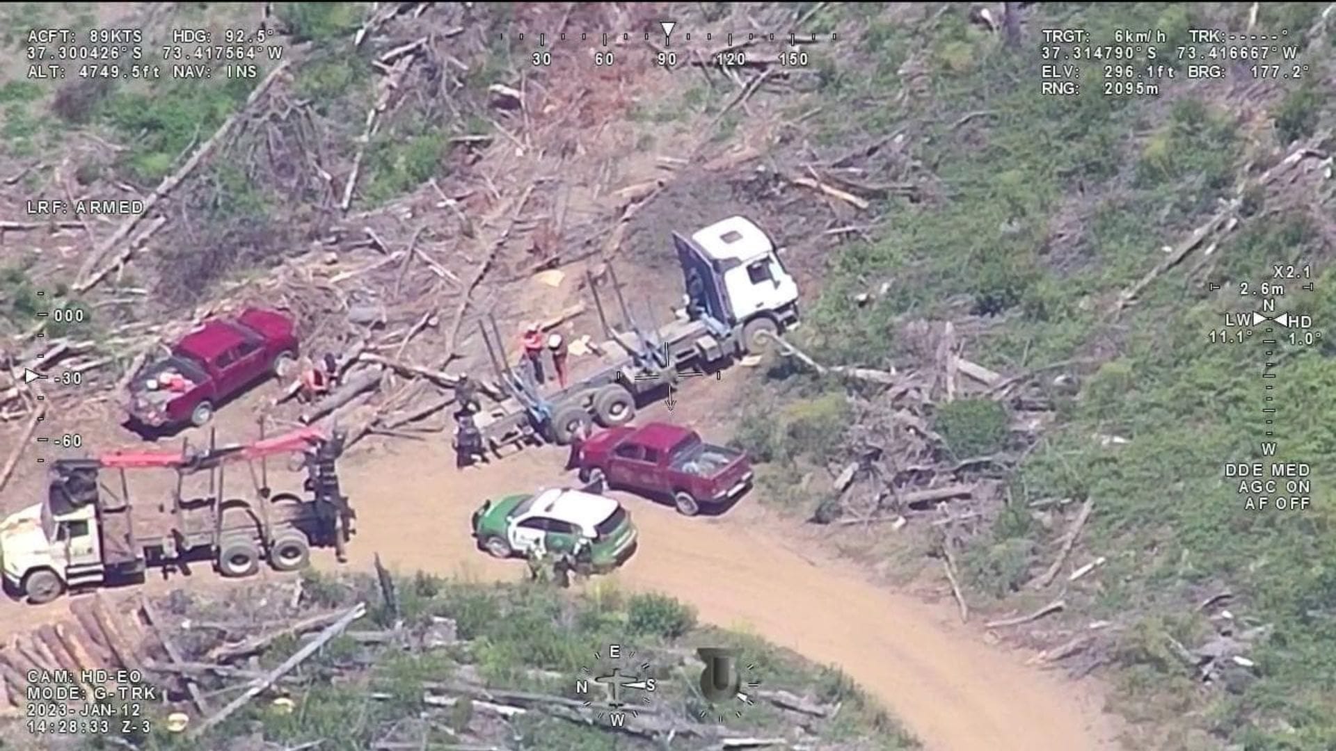 En libertad quedaron los 7 detenidos por robo de madera en Arauco