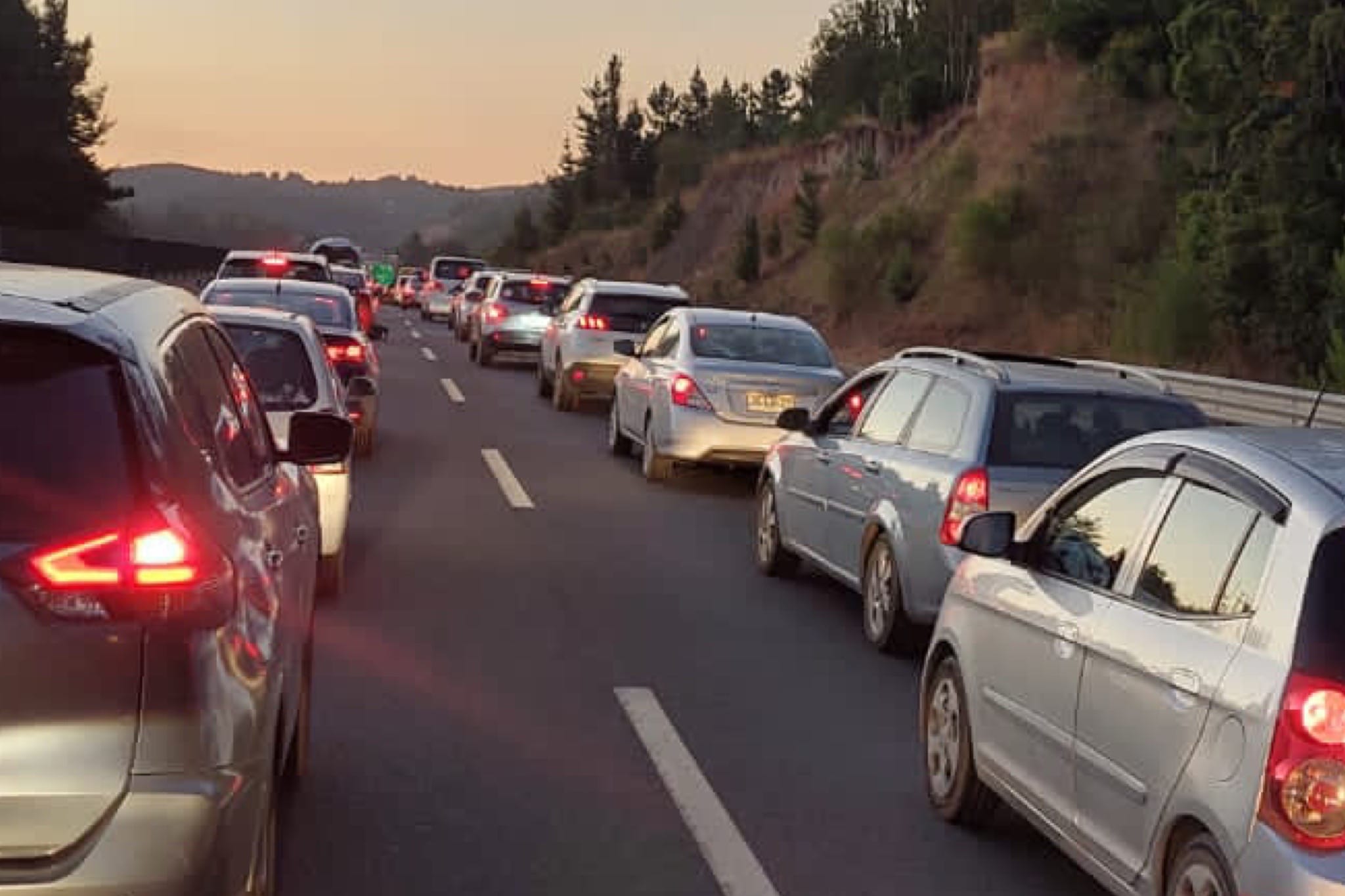 Kilométrico taco en ingreso a Concepción: Masivo retorno tras fin de semana de Año Nuevo