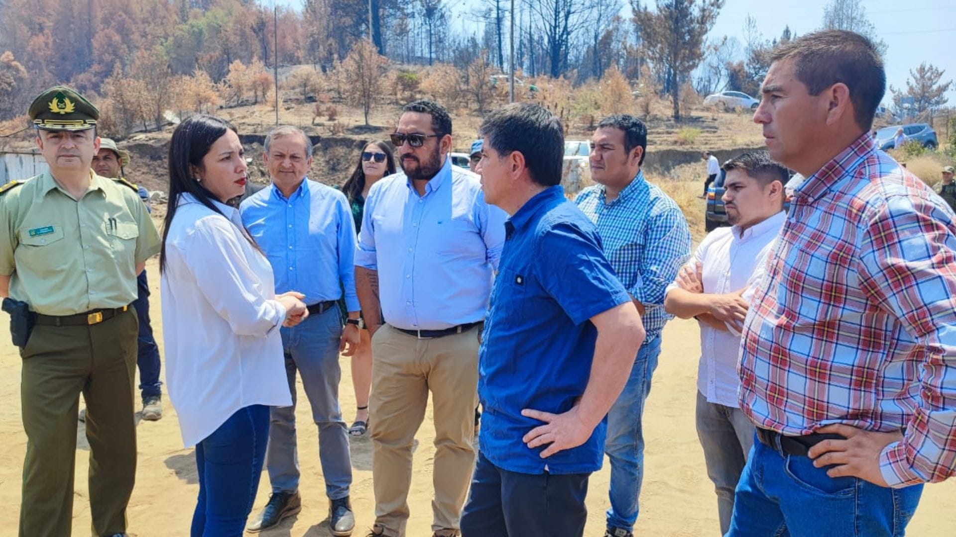 Entregan ayudas a damnificados por incendios forestales en Santa Juana y Nacimiento