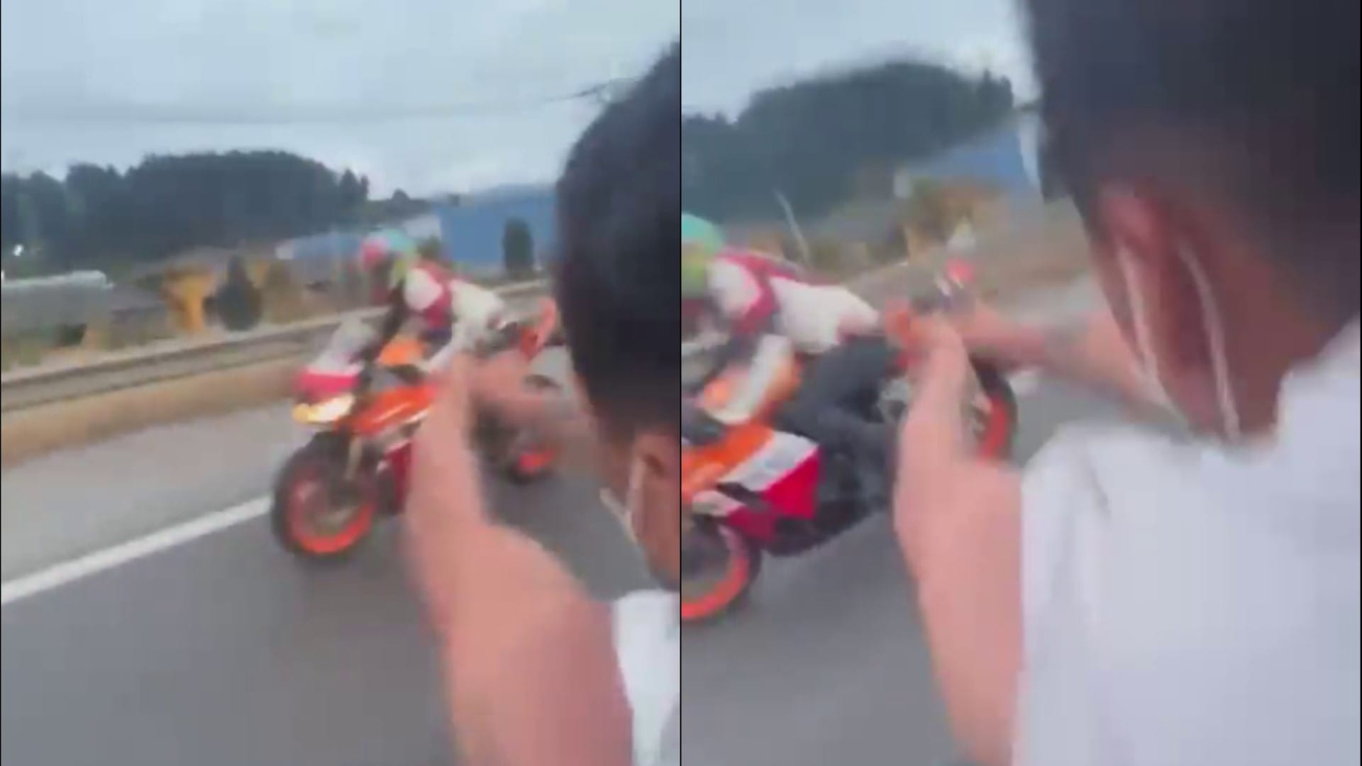 Alarma e impacto por video que muestra ataque a balazos contra motociclista en Coronel