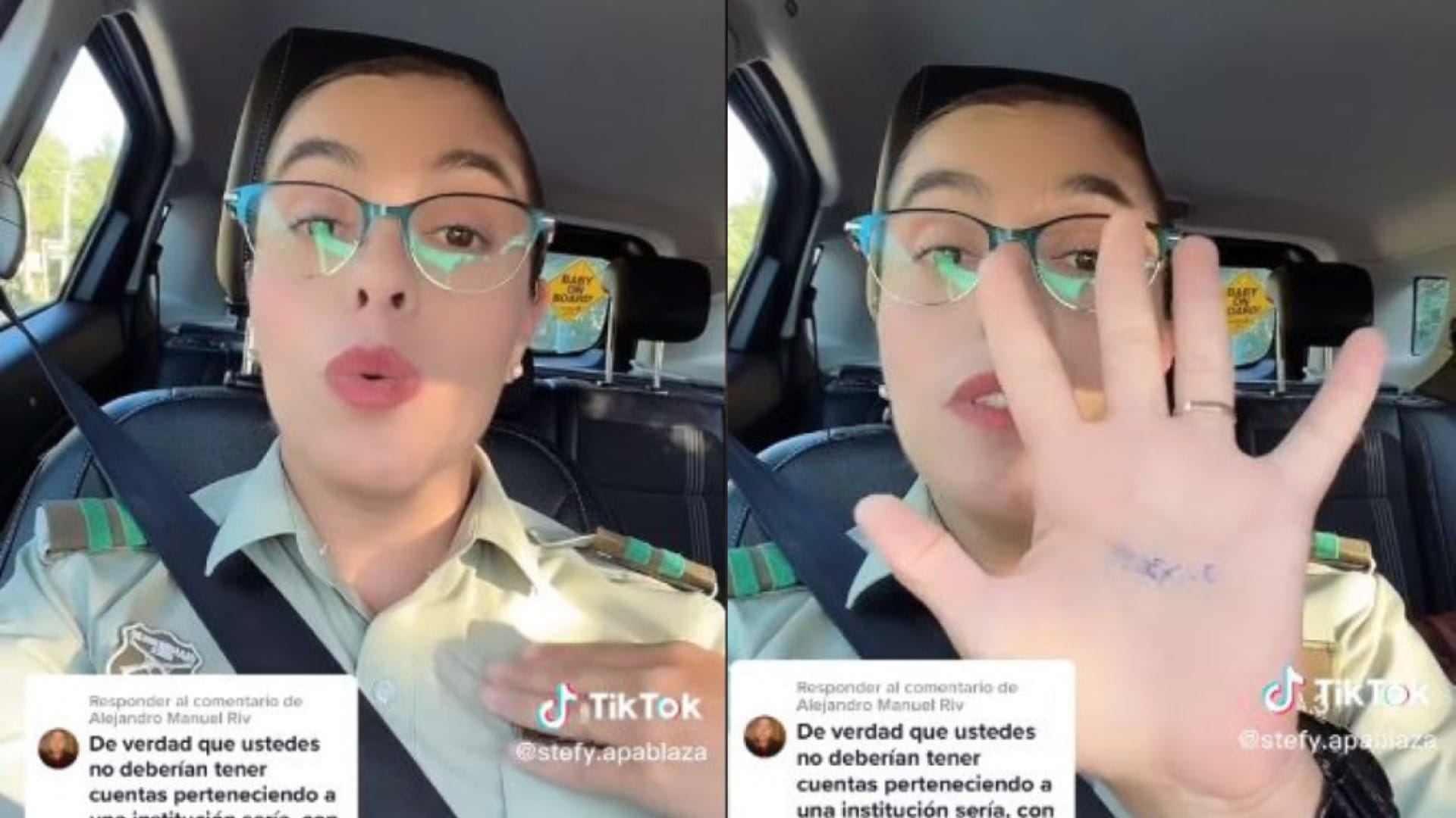 Carabinera se vuelve viral con “parada de carros” y saca aplausos: “Agradezca que soy una dama”