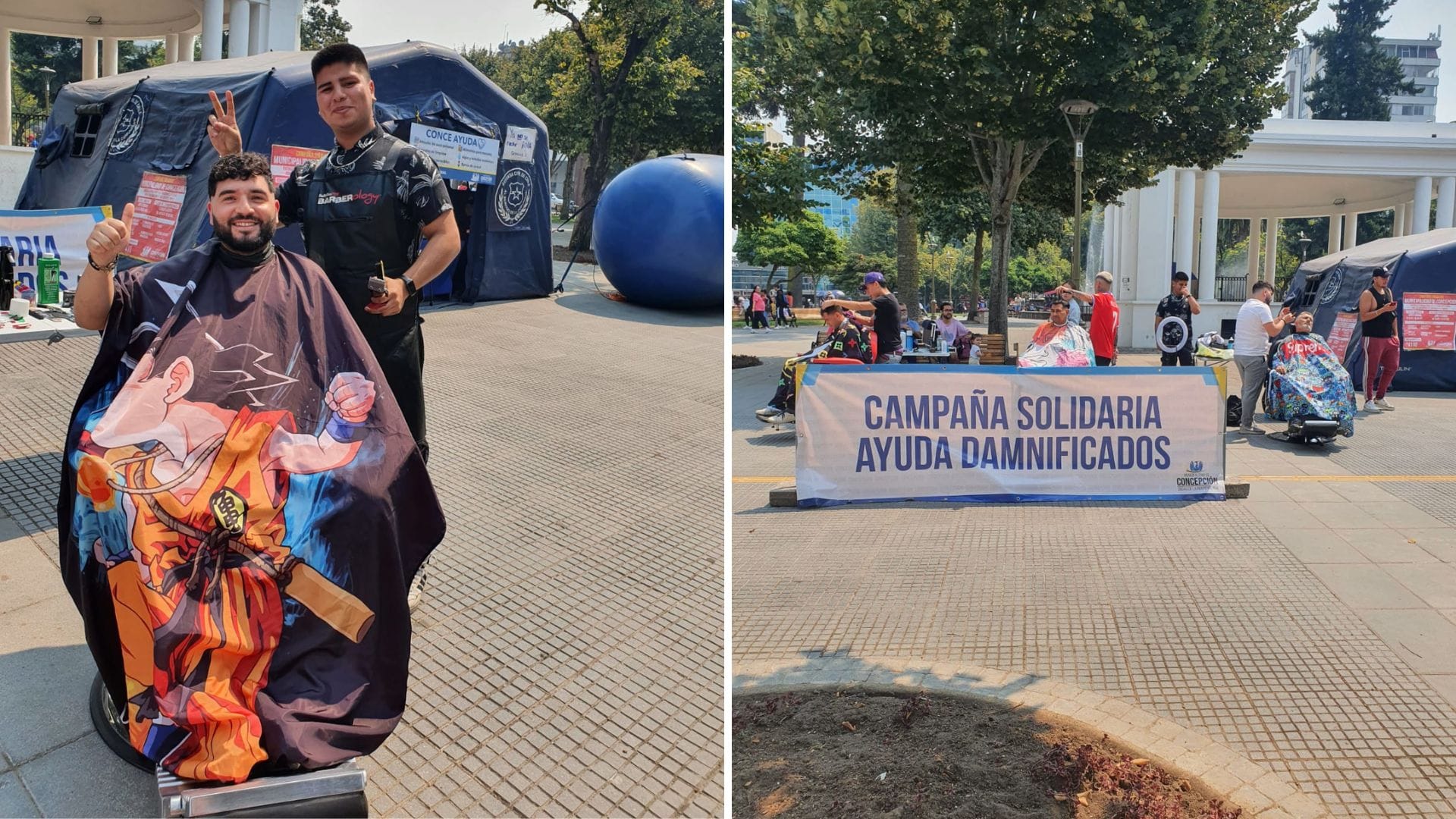 Grupo de barberos de Concepción realizó gesto solidario hacia damnificados por incendios