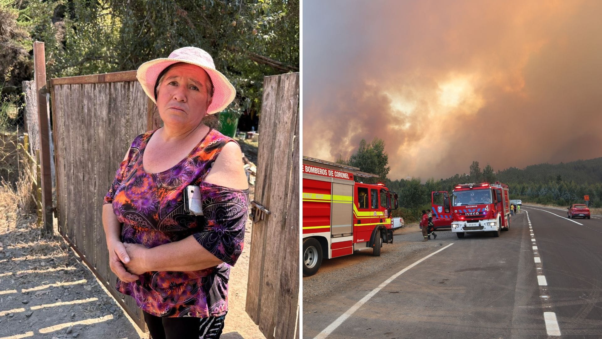 “Si el fuego se sigue acercando nos quedaremos sin agua”: El crudo relato de familia afectada por foco incendiario en Coronel