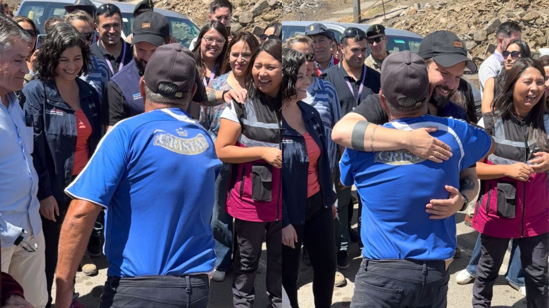 ¿Bullalbo?: Boric se sorprendió con vecino y su particular camiseta en Punta Lavapié