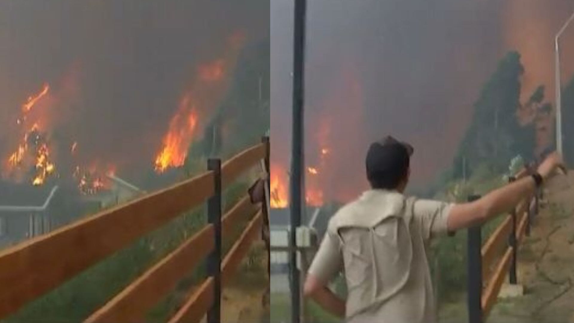 Captan en vivo cómo el fuego alcanzó vivienda en Santa Juana