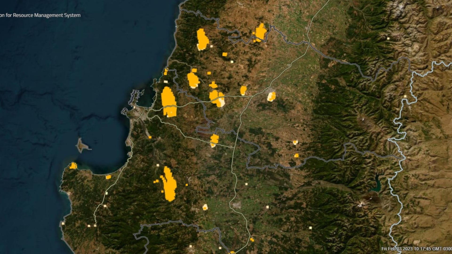 Reporte en vivo: Satélites de la NASA muestran en tiempo real incendios forestales en el Biobío y todo Chile