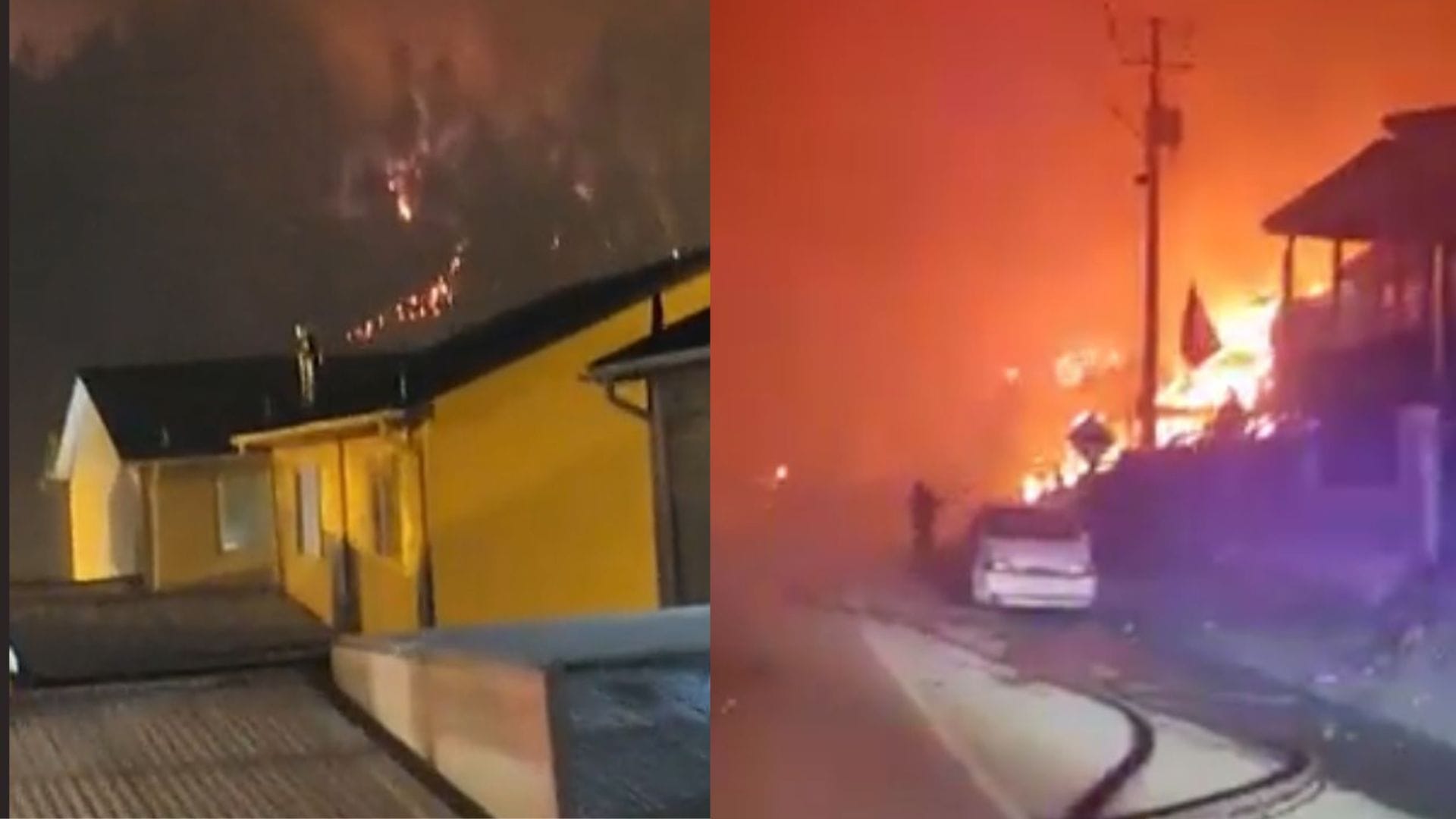 Múltiples casas quemadas dejan incendios forestales en el Biobío: 5 comunas con Alerta Roja