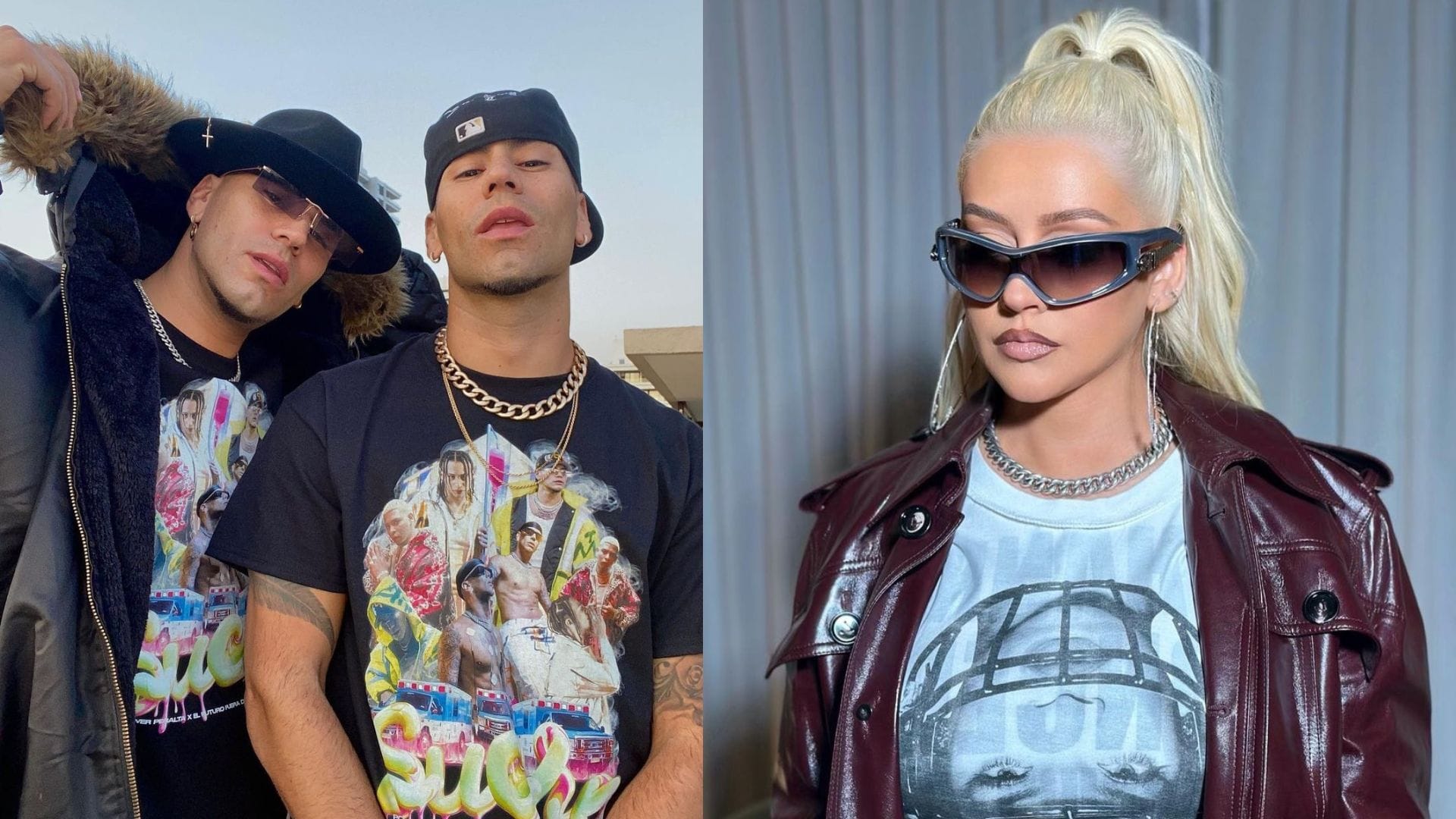 Christina Aguilera se reunió con los Power Peralta en la previa a su show en Viña