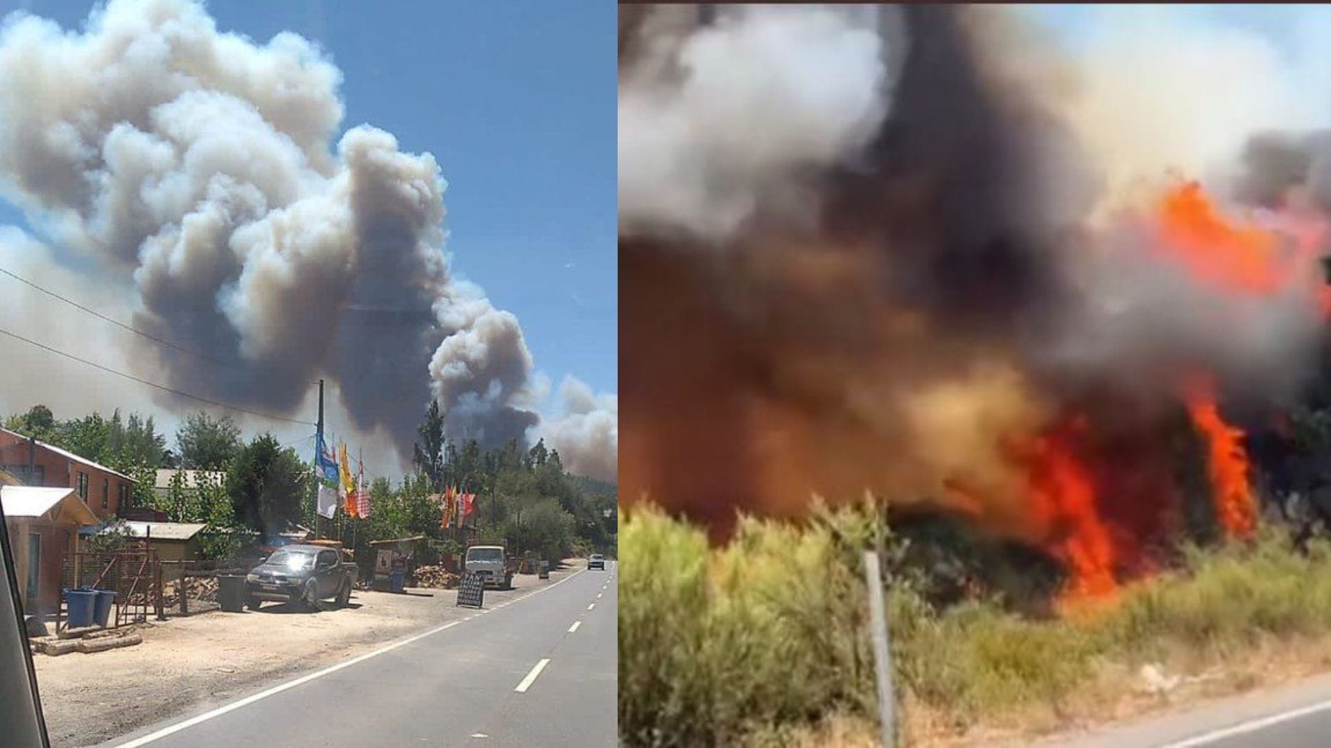 Florida y Quillón en Alerta Roja por grandes focos de fuego
