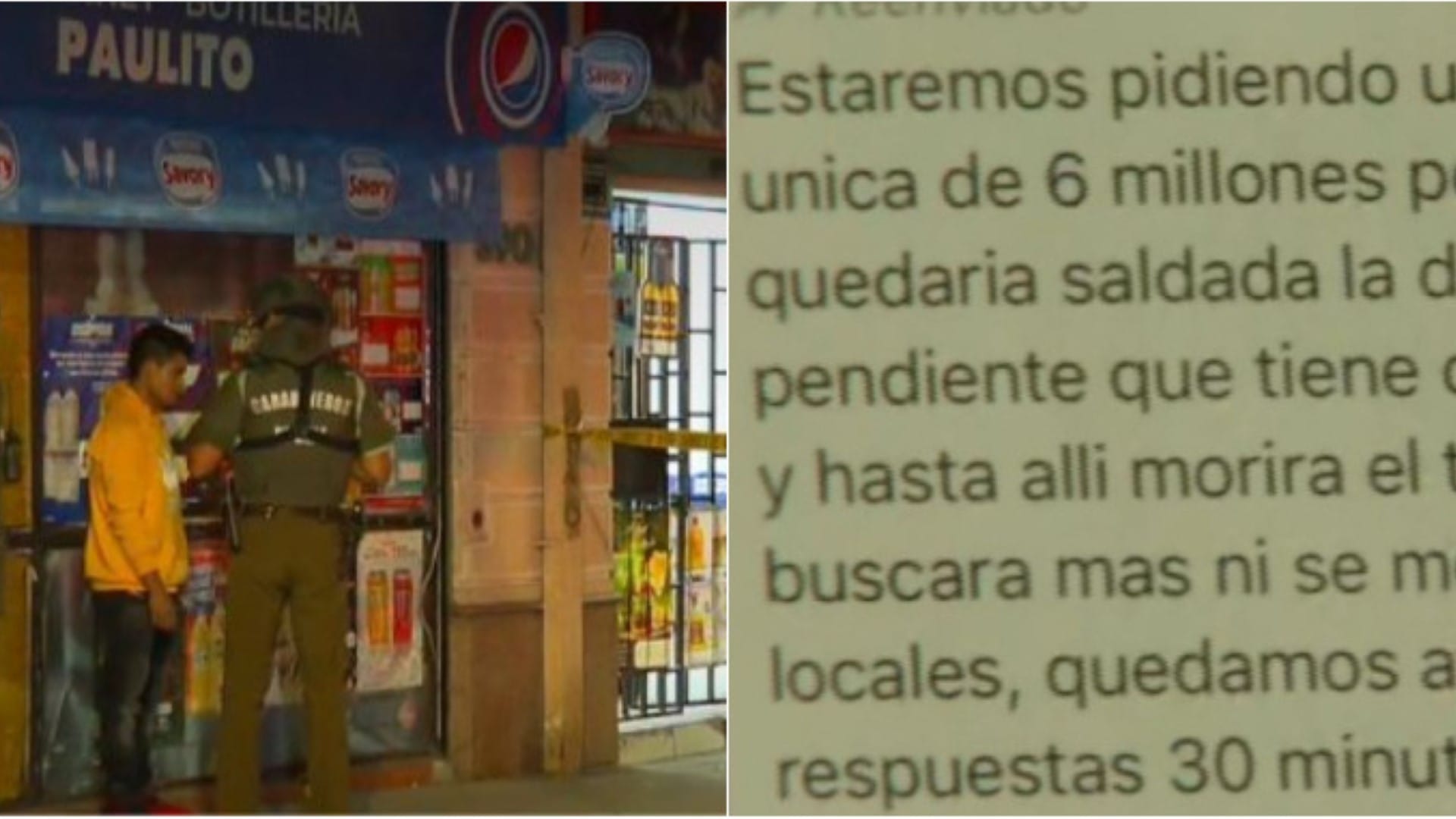Amenazaron por Whatsapp al dueño de local atacado en Santiago: Trabajador en riesgo vital