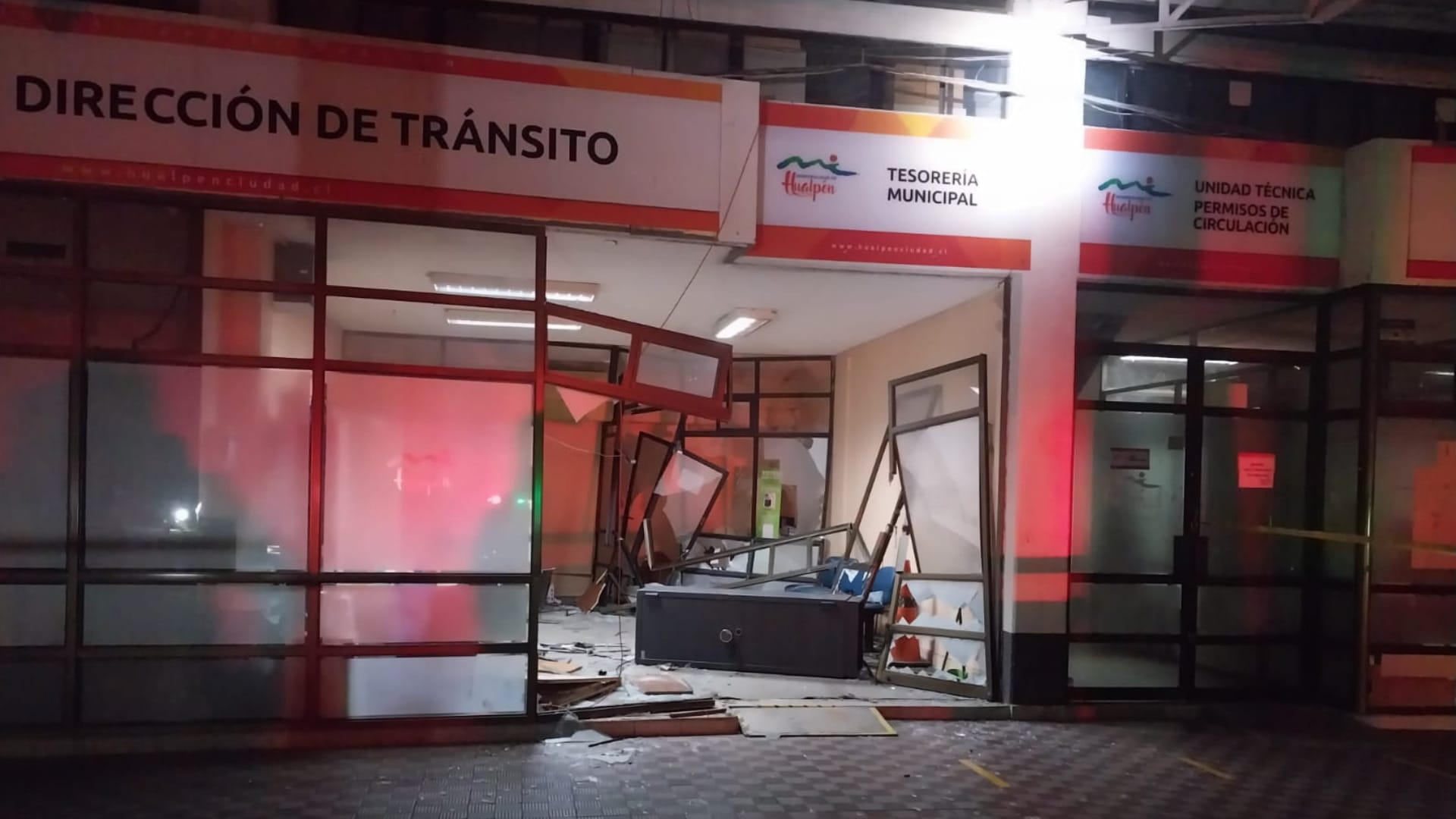 Sujetos realizan alunizaje en Hualpén: Afectó a Dirección del Tránsito
