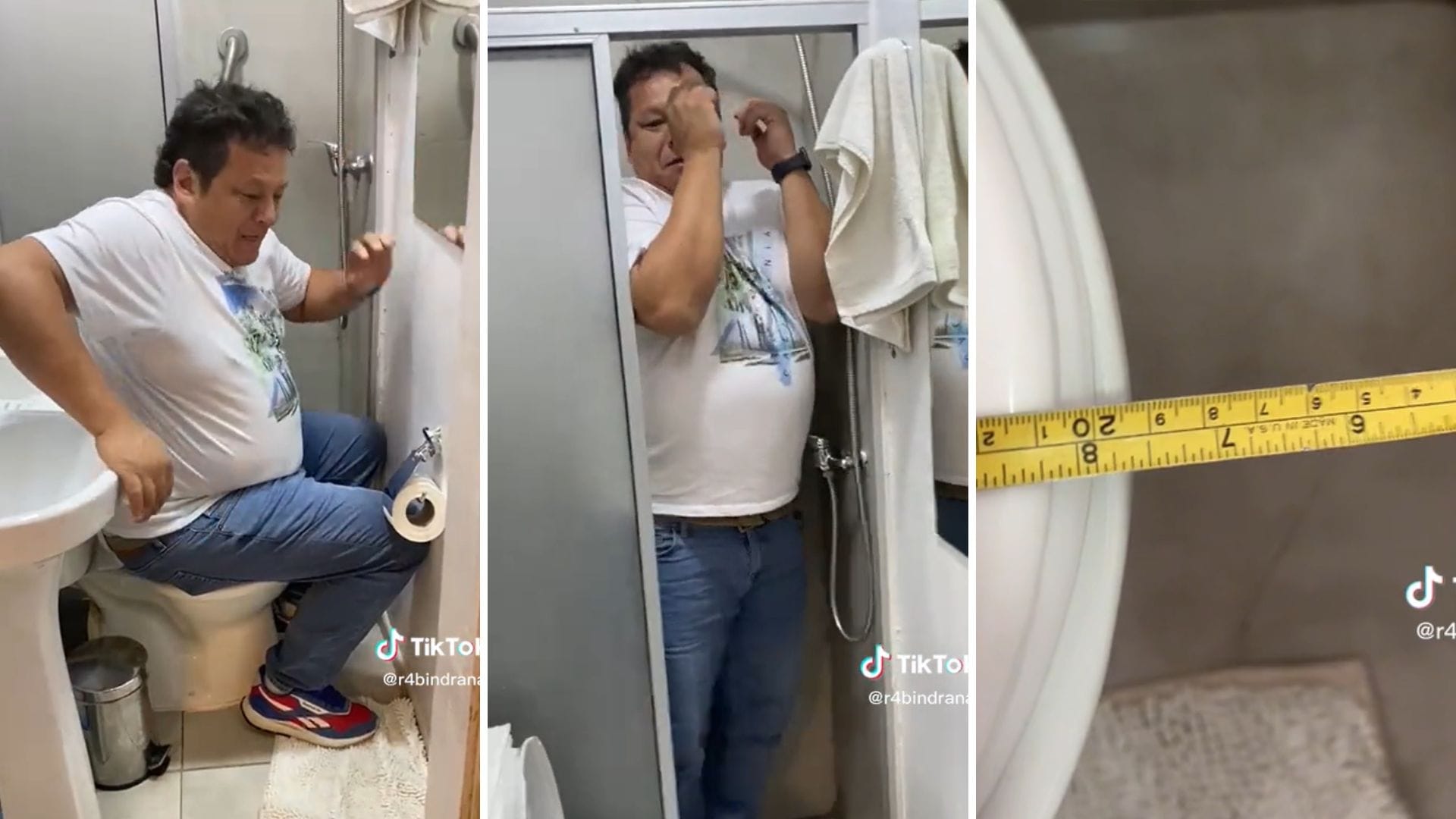 ¡Apenas cabían! Baño de pequeñas dimensiones de hostal en Concepción se vuelve viral
