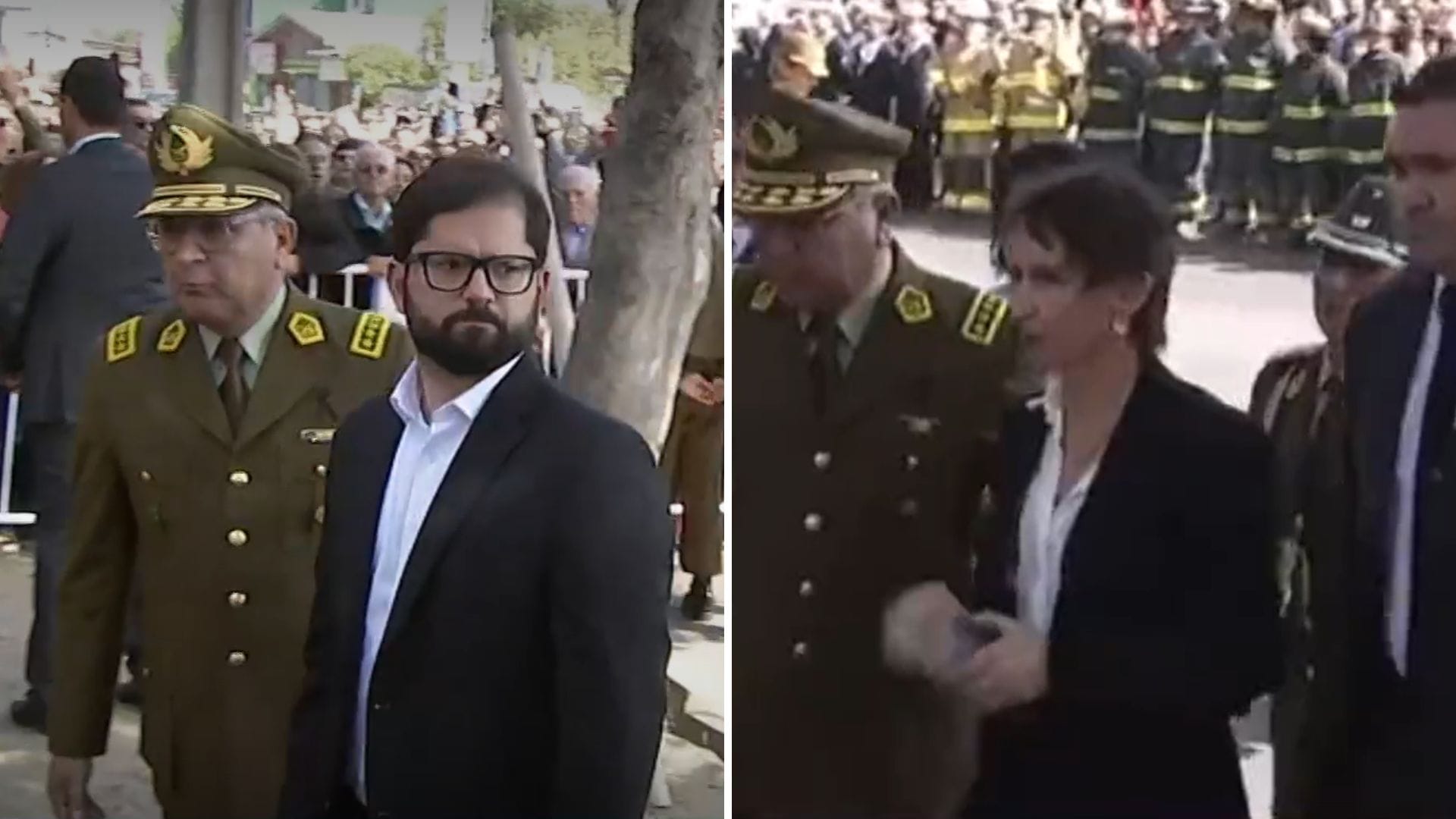 Entre abucheos: Presidente Boric y ministra Tohá asisten al funeral de la sargenta Olivares