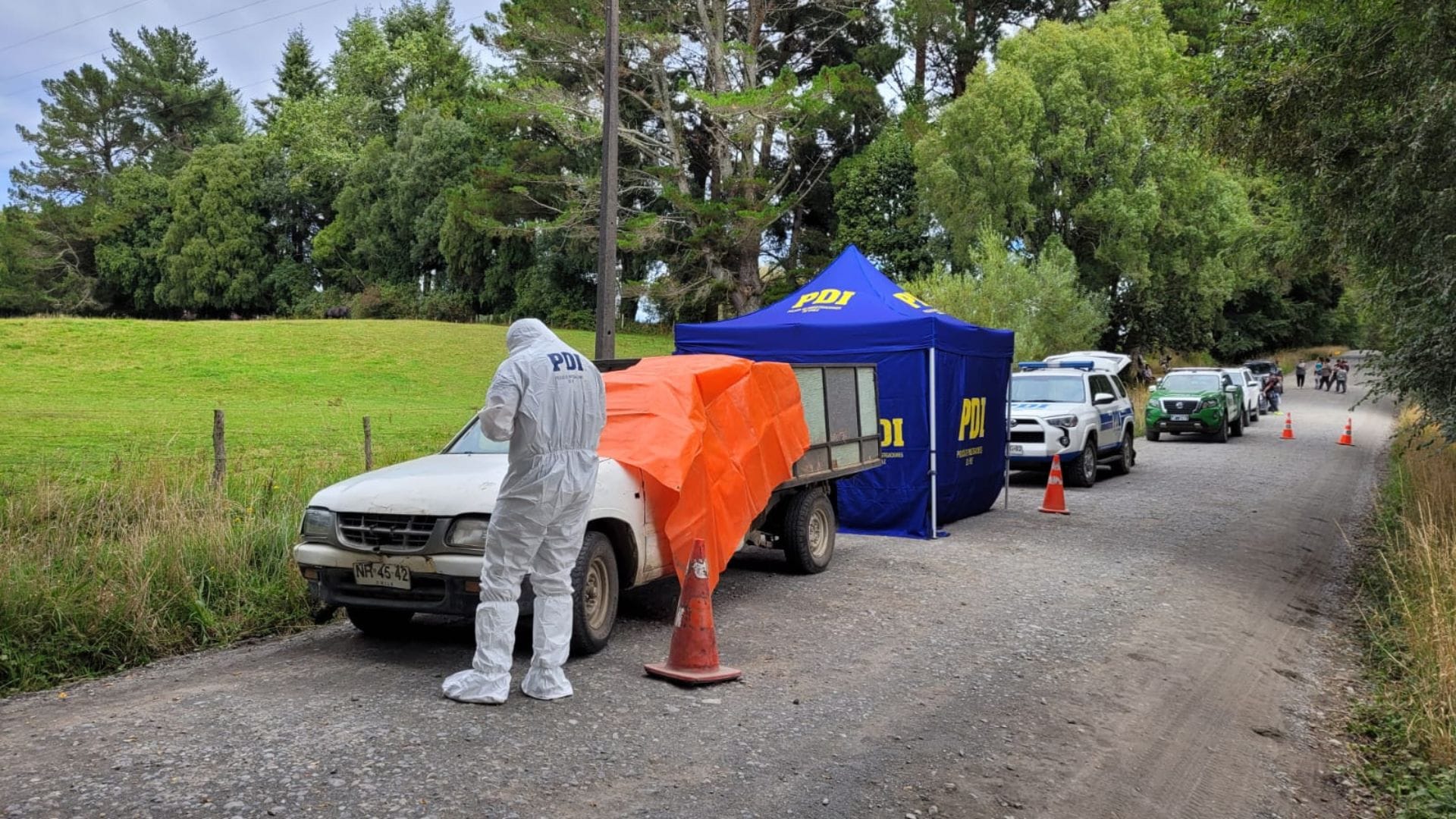 Investigan crimen con arma blanca: Hombre fue encontrado sin vida al interior de una camioneta en Puerto Octay