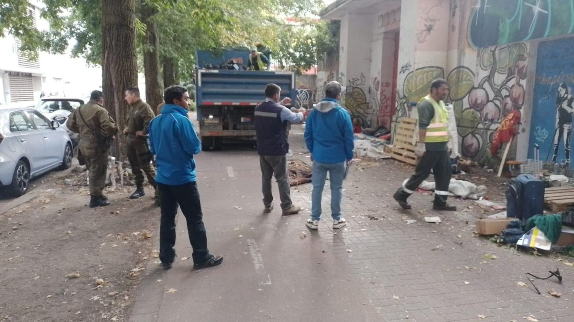 Concepción: Realizan operativo por personas en situación de calle en Barros Arana
