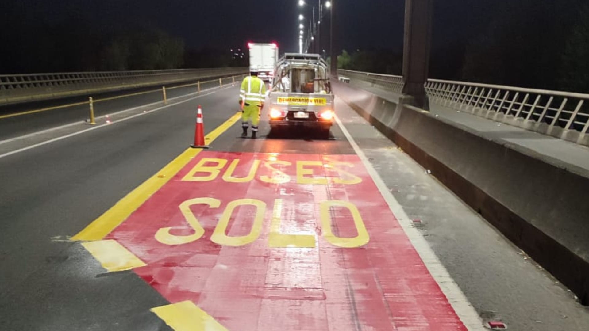 Anuncian marcha blanca para Pista Solo Bus en Puente Llacolén