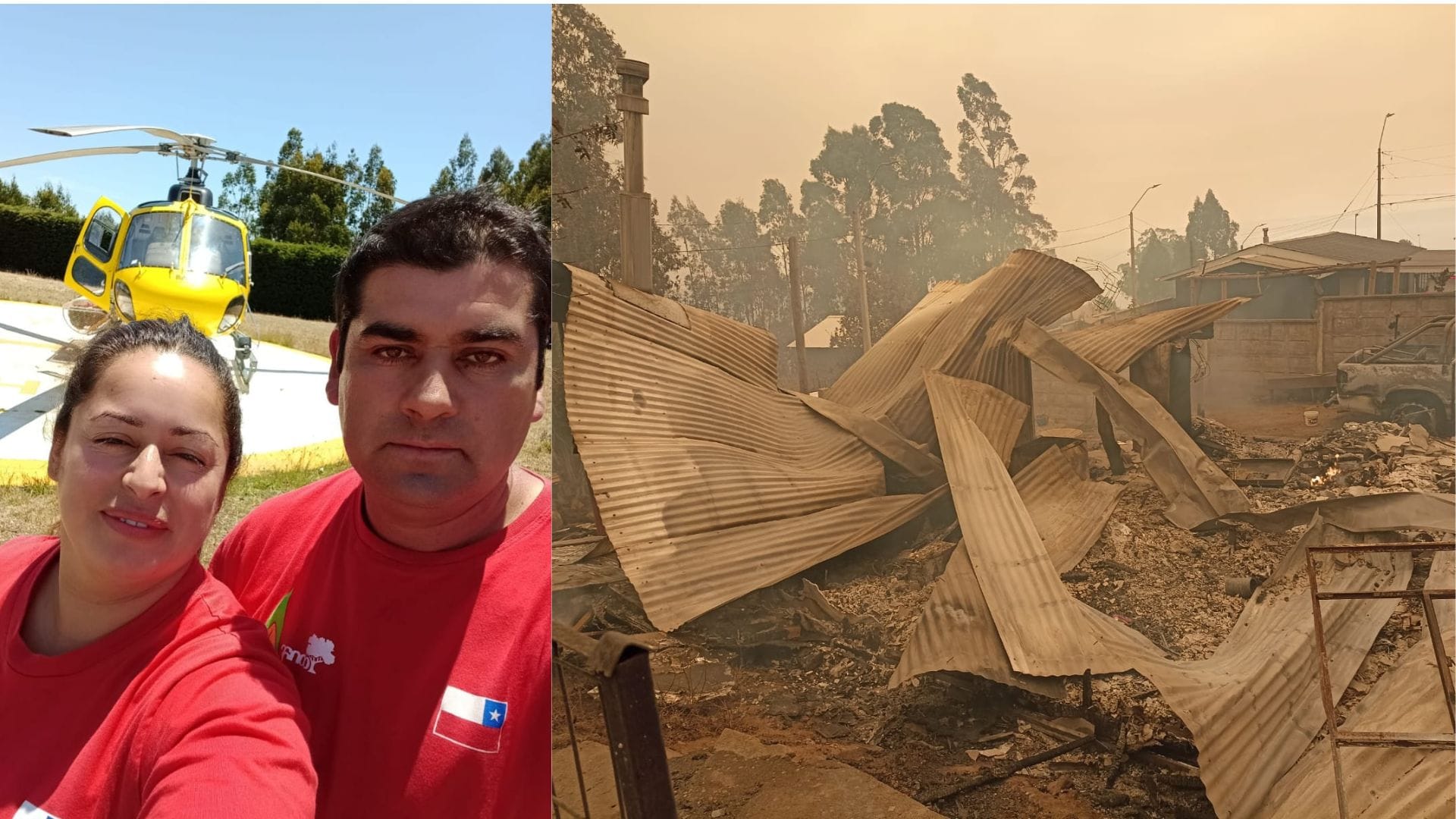Historias de fuego: El matrimonio de brigadistas forestales de Conaf que perdió su casa en los incendios de Tomé