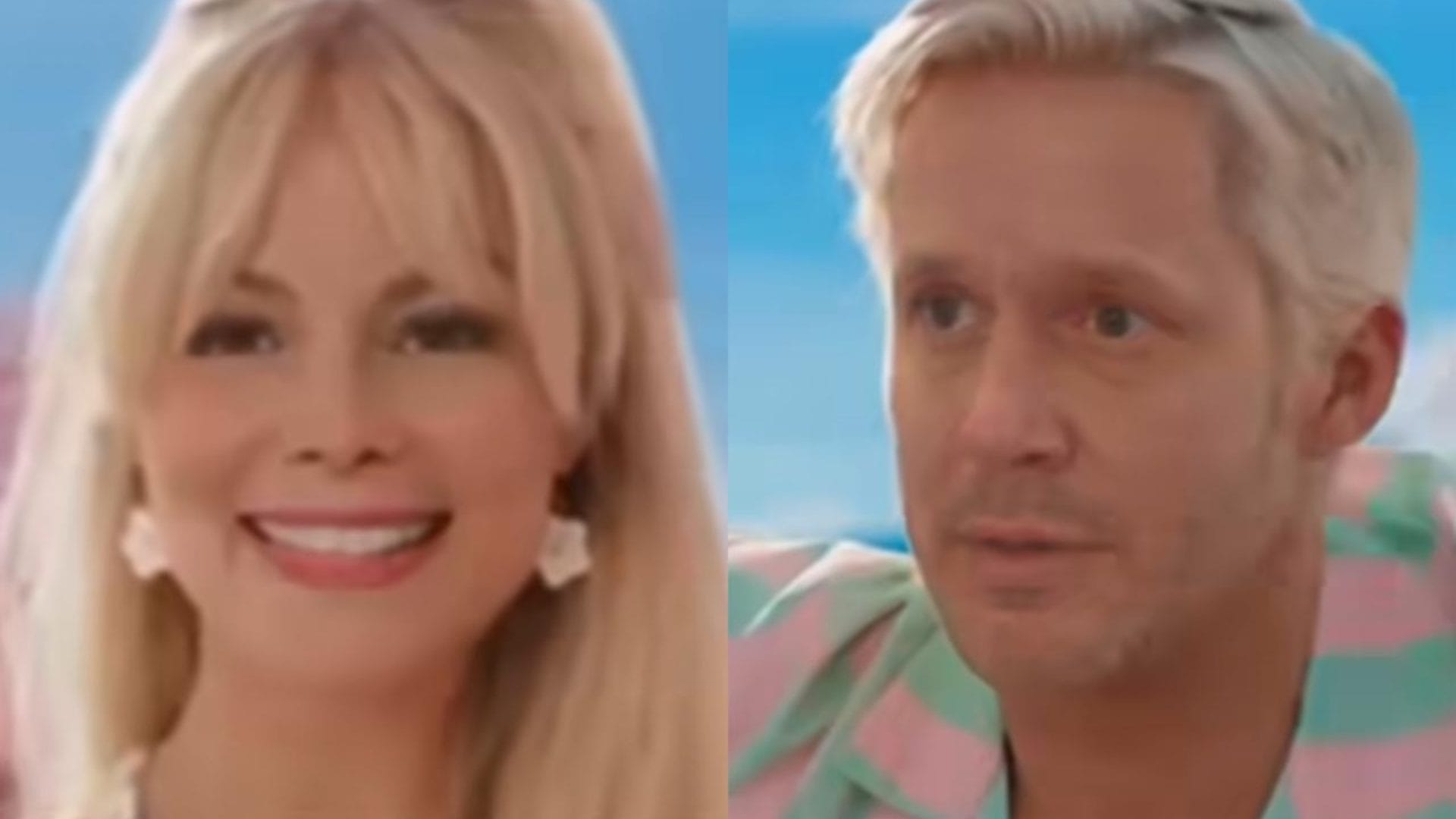 Hecho con inteligencia artificial: Cathy Barriga y Benjamín Vicuña protagonizan parodia del tráiler de “Barbie”
