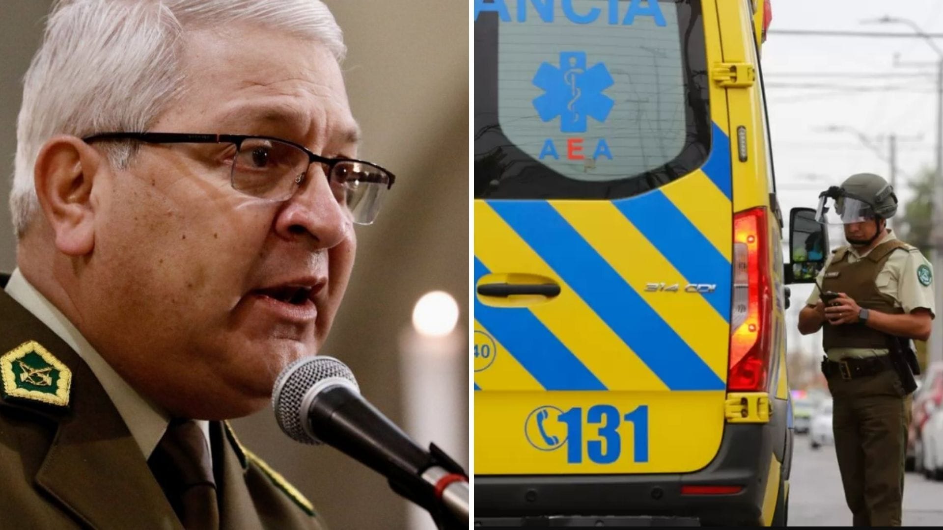 General Yáñez visitó a carabinero que resultó herido durante persecución en San Bernardo