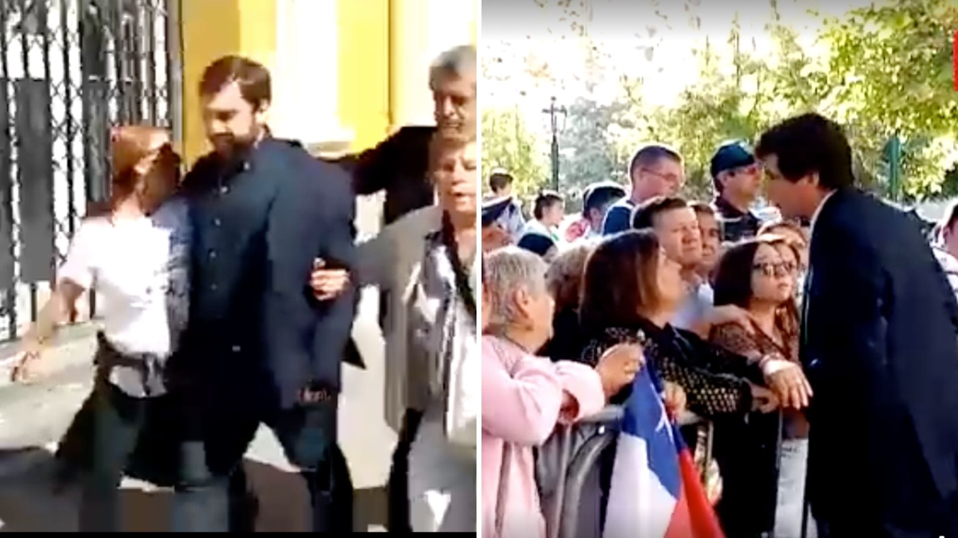 Hasta con patadas: Diputados Schalper y Soto fueron increpados durante funeral de suboficial Daniel Palma en Rancagua